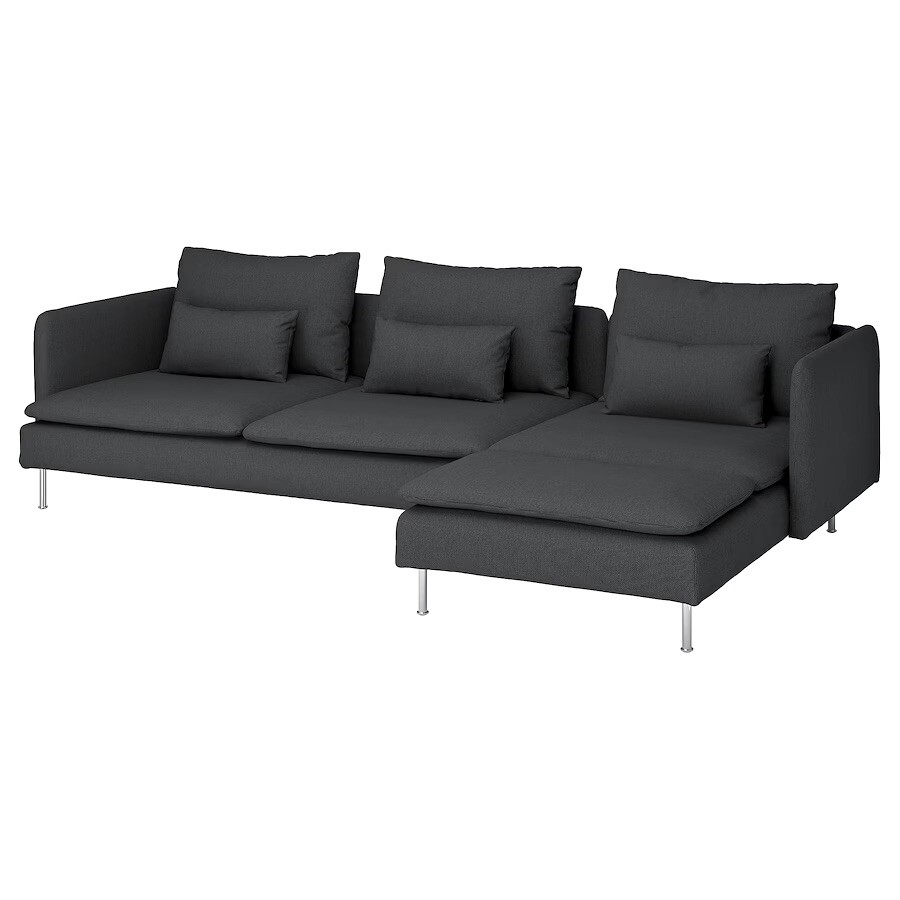 IKEA Soderhamn Sofa Chaise Long Lounge L Shape Sofabed Sofa Bed Grey eBay