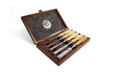 Narex 853600 5 Piece Boxed Set of Richter Extra Bevel Edge Chisel (1/4, 3/8, ...