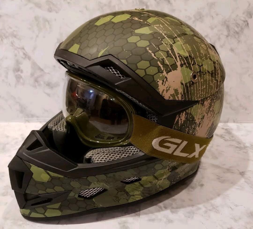 Motorcross Helmet With Goggles Youth Size L UK