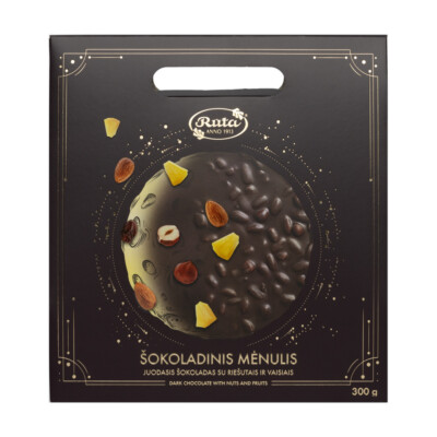 CHOCOLATE MOON Rounded Dark Chocolate Bar with Nuts and Fruit RUTA 300g 10.5oz