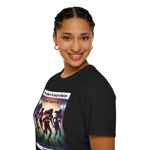 Girls High School Football T shirt, Her Place is Anywhere, Gift Player, support - Picture 8 of 19