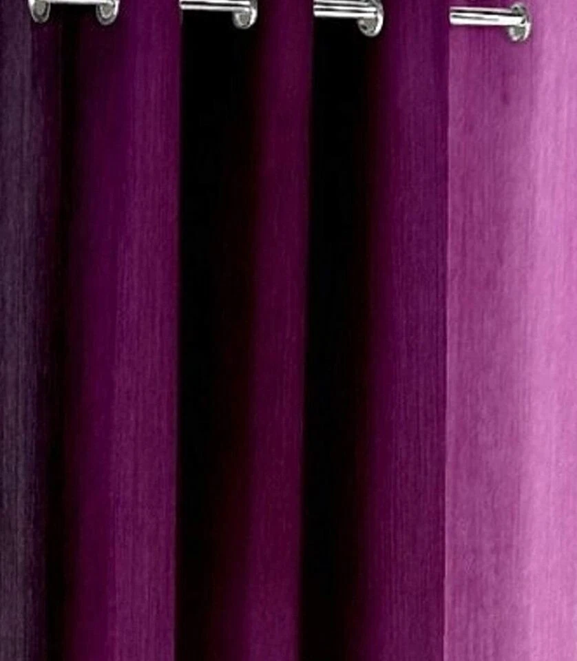 Juego de 2 cortinas de ventana de puerta con ojal ojal púrpura ombre 5 7 8 9 pies Foto 4 de 4