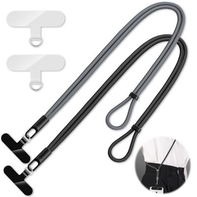 KITANIS 2 Pack Phone Lanyard,2×Phone crossbody strap,4×Tether Tabs,Universal