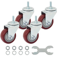 Finnhomy Swivel Caster Wheels 3 Inch Threaded Stem Casters Set of 4 Heavy Duty 3