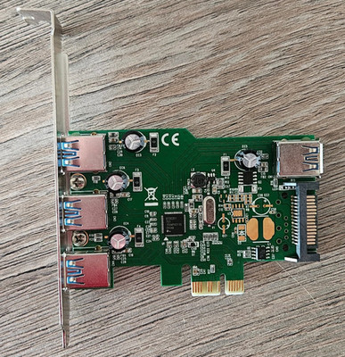 Schnittstellenkarte 3x+1x USB 3.0 PCIe mit SATA Stromanschluss inkl Low-Profile