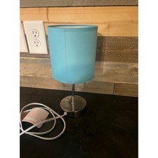 Lamp Blue Shade Lightweight Bedroom Small Decor Works