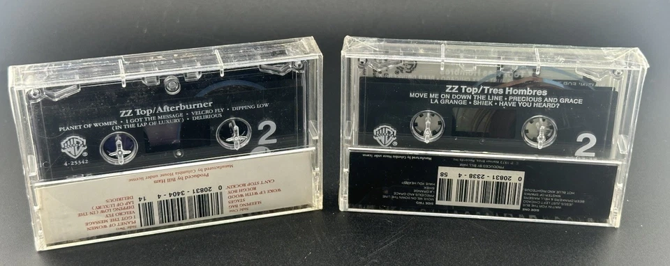VINTAGE ZZ TOP SEALED CASSETTE TAPES TRES HOMBRES AFTERBURNER SEE ALL PICS/READ - Image 2 of 4