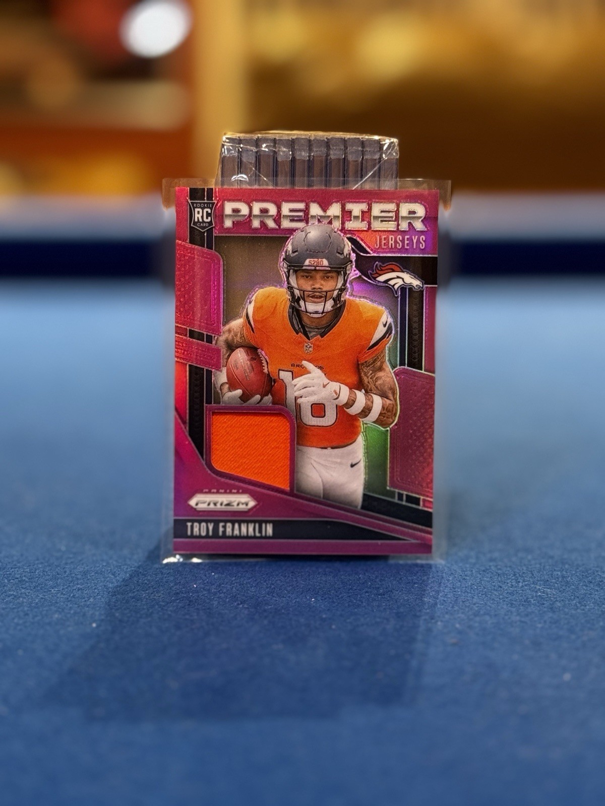 2024 Panini Prizm Troy Franklin Premier Jerseys Pink #21 Jersey