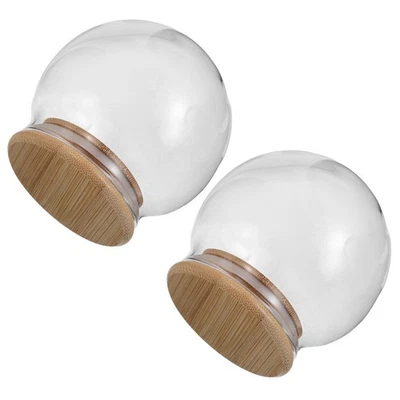  2 Stück durchsichtige Glasglocken – Ewige Blumenglocke mit Sockel – - Bild 1 von 4
