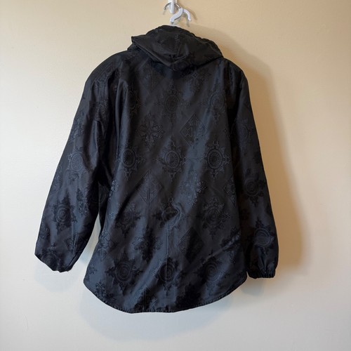Nils Skiwear Women's Black Pullover Ski Jacket Size 14 USA Made Hooded Retro - Picture 6 of 13