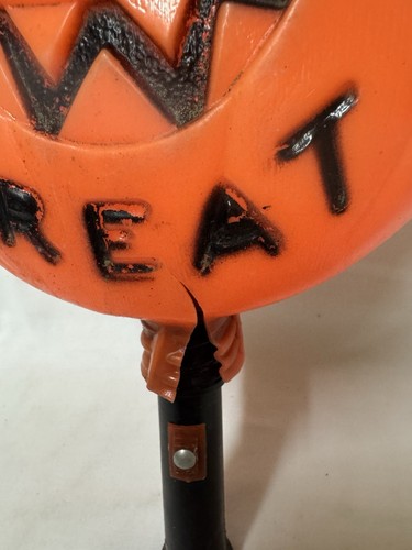 Vintage Blow Mold Pumpkin Jack-O-Lantern Light Trick/Treat Hong Kong 1960s-70s H - Picture 3 of 7