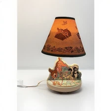 Vintage Disney Babies Bambi Collection Nursery Lamp With Original Box