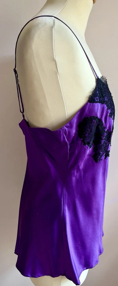 Chaleco Top Camisola Marjolaine* Seda y Hojas Encaje FR42 Foto 4 de 4