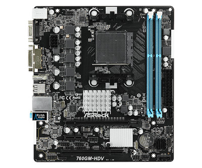 ASRock 760GM-HDV AMD 760G Mainboard Micro-ATX Sockel AM3+ B33556