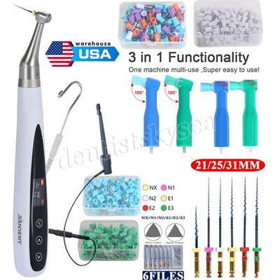 Dental LED Endo Motor 6:1 Root Canal Apex Locator/ Files/100*Prophy Angles Cups