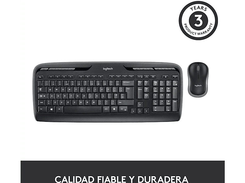 Pack Teclado + Ratón - Logitech Combo MK330, Inalámbrico, USB Logi Bolt, Bluetoo - Imagen 4 de 4