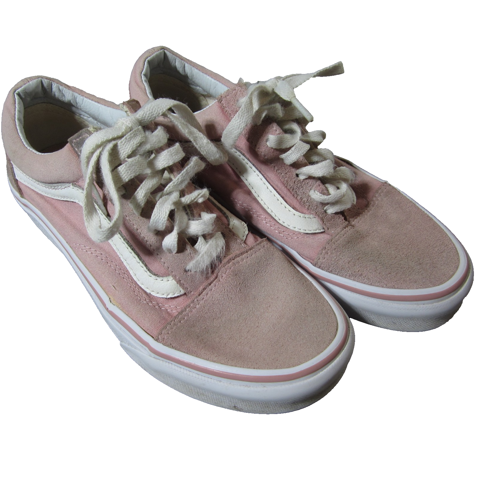 Vans Pink Suede Old Skool Shoes Women's Sz 6.5 Canvas Low Top Men's Sz 5 508182