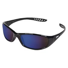 Kleenguard 20543 V40 Hellraiser, Safety Glasses, Anti-Scratch, Blue Lens, Black