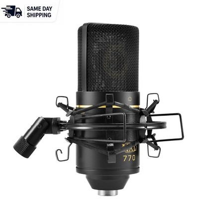 Sleek Black 770 Condenser Microphone -  Sound for Musicians & Creators
