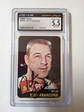 1965 Topps #256 Tito Francona Signed CGC X JSA EX+ 5.5 Auto 8 - DK