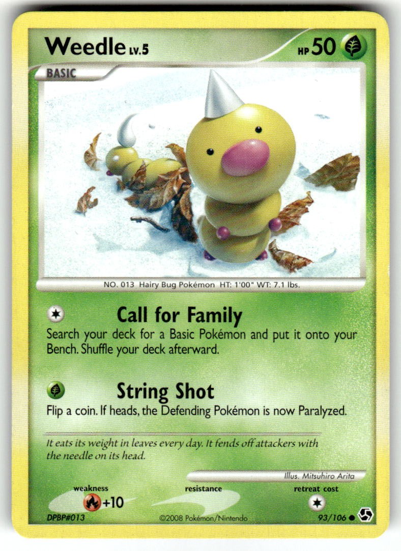 Weedle 93/106 Common Great Encounters Pokemon Near Mint