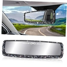 Bling Car Rearview Mirrors Decorations Rear View Mirror with HD MYHSJ-black