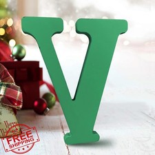 AOCEAN Wood Letter V Green