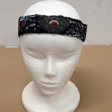 Authentic Art Deco 1920s Rhinestone Flapper Headpiece, Headband, Choker, Belt