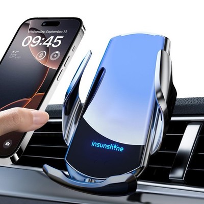 Wireless Car Charger, MAX 15W Fast Charging Auto Clamping, Sensing ... Fast Ship