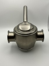 NEW with box 3-WAY VALVE MANUAL TRI CLOVER CLAMP D11MP 2” STAINLESS SS