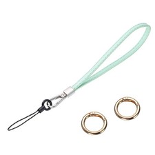 Leather Wristlet Strap Wrist Lanyard for Cellphone Keychain Light Green 
