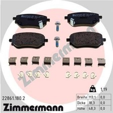 ZIMMERMANN Bremsbeläge Bremsbelagsatz Bremsklötze Hinten 22861.180.2