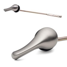 Brushed Nickel Toilet Tank Flush Lever Handle, Universal Front Mount W