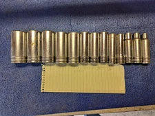 SNAP-ON TOOLS  13 pc 1/2" Drive 6-Point SAE Deep Socket Set 3/8-1 13/16" USA