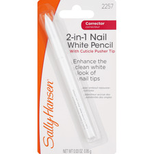 Sally Hansen 2-in-1 Nail White Pencil Cuticle Pusher Tip For Nails 2257 .03 Oz Sally Hansen 2-in-1 Nail White Pencil Cuticle Pusher Tip For Nails 2257 .03 Oz