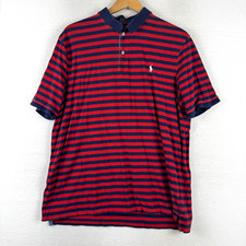 Polo Ralph Lauren Men's XL Classic Fit Blue Red Striped Short Sleeve Shirt Prep