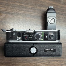 Nikon MD-2 Motor Drive w/ MB-1 Battery Pack for Nikon F2 Film Camera Tested
