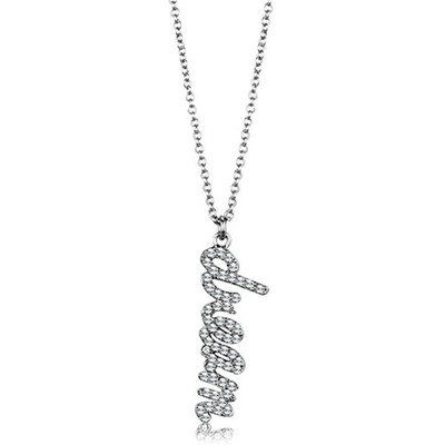 Women's Rhodium Plated Brass Chain Pendant Crystal Clear - Layering, Daily | Dai
