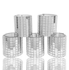 Glass Mirror Disco Tiles 2400Pcs, 5 x 5 mm Self-Adhesive Mirror Tiles for Cra...