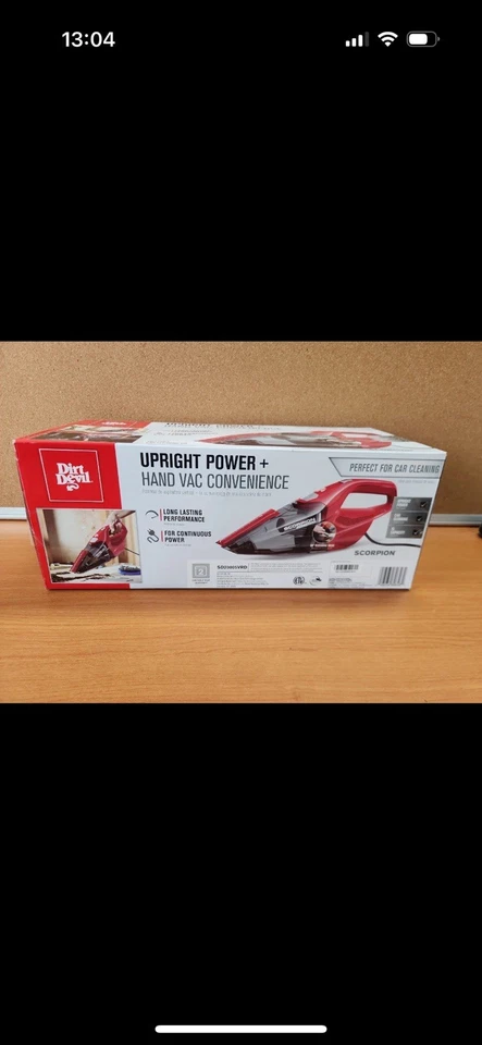 Dirt Devil Scorpion Handheld Vacuum Cleaner, Corded, Small, Red NEW - Image 4 of 4