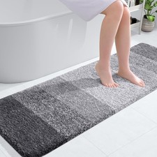 Bathroom Runner Rugs 59x20, Extra Soft Absorbent Microfiber Bath Rugs, Rubber