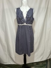 Nine West Polka Dot Ruffle Sheath Dress – Size 10
