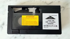 VHS-C Tape Cassette Adapter for Camcorders Motorized VHS VHS-C to VHS