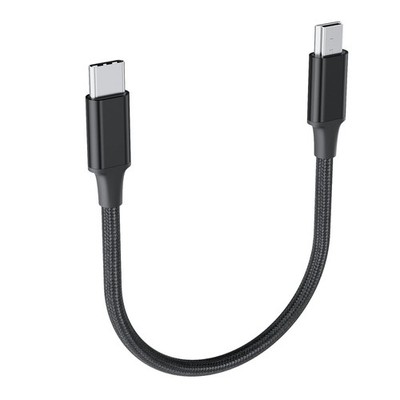 1.6FT/0.5M USB-C to Mini USB Cable, Short Braided Type C Mini-B 1.6FT 