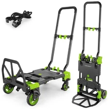 330LB Folding Hand Truck Moving Dolly, Hand Trucks Heavy Duty Combination of ...