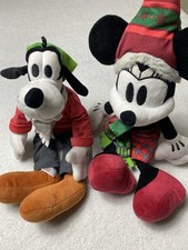 Disney Christmas Minnie Mouse Goofy Plush Lot Holiday Stuffed Toys Bundle 16
