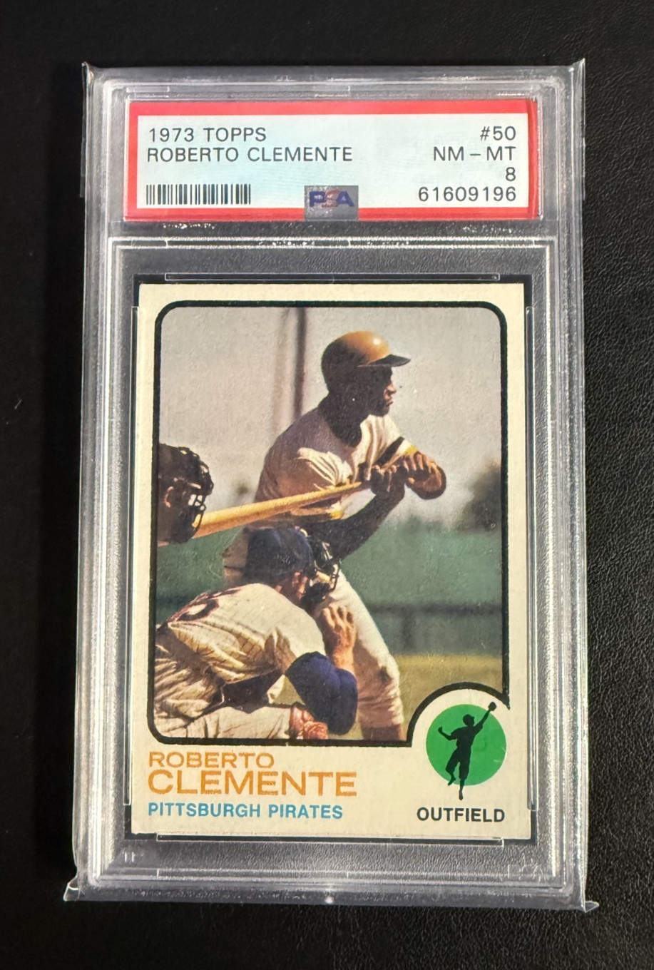 1973 Topps Baseball # 50 - Roberto Clemente - PSA 8 NM-MT