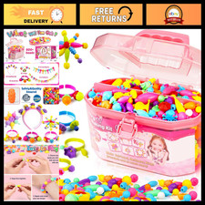 650pcs Pop Beads Jewelry Making Kit for Kids - Arts Crafts Toys, Necklaces B