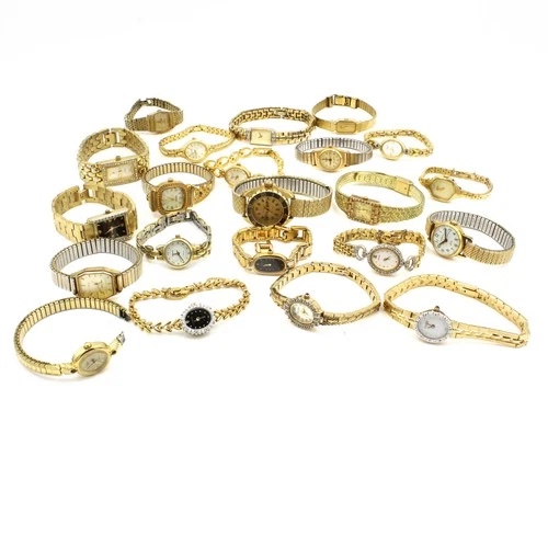 Vintage Seiko Citizen Timex 12-18mm Womens Cocktail Watch Lot of 22 #WB4461-3