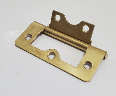 Türscharnier 16 x 60 mm x 26 mm Hurlinge Baustahl Messing beschichtet bündig